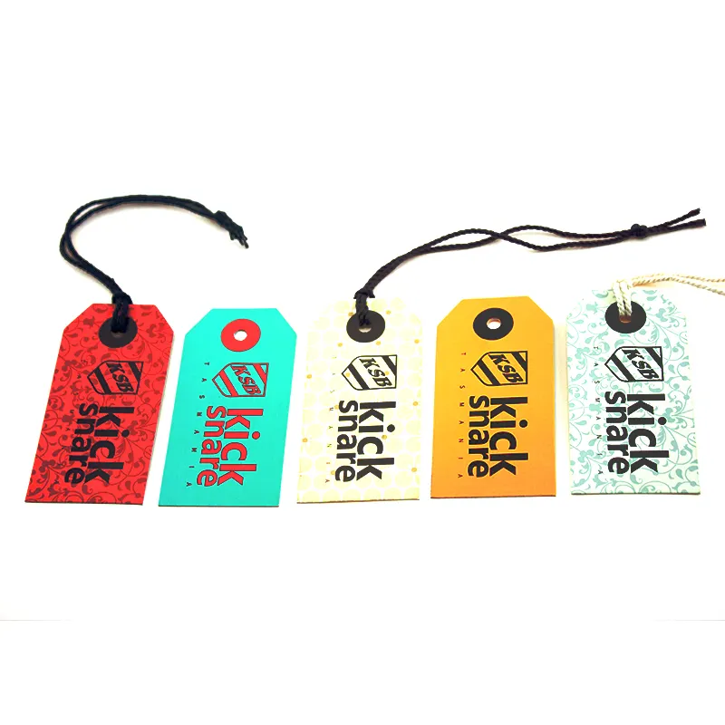 Professional Design Custom Colorful Printing Paper Hang Tag Garment Accessories