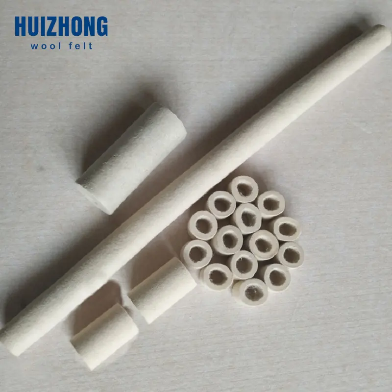 huizhong brand Industry use Oil absorb nature white Wool Felt Tube