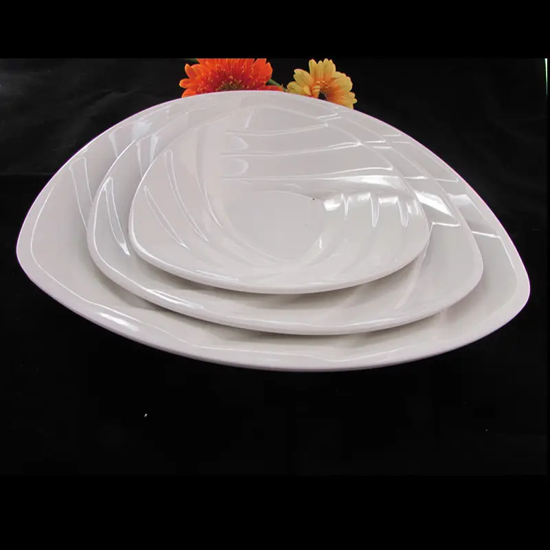 Небьющаяся посуда с напечатанным логотипом для ресторанов и отелей, пластиковые тарелки из меламина