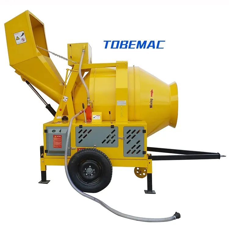 JZC350DH Self Loading Italian Concrete Mixer Machine Water-cooled Diesel Engine 16HP Mixing Power ISO9001:2015