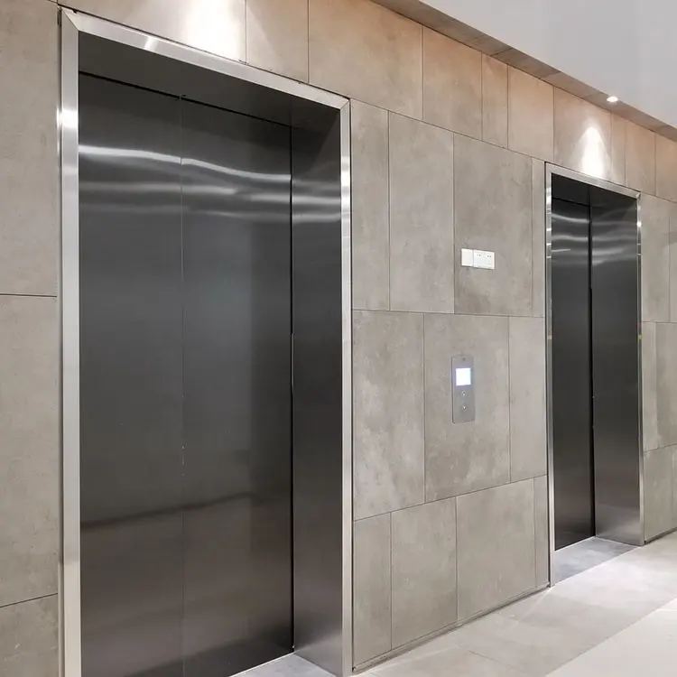 Подгонянная дверь лифта нержавеющей стали с решением графического дизайна для гостиниц