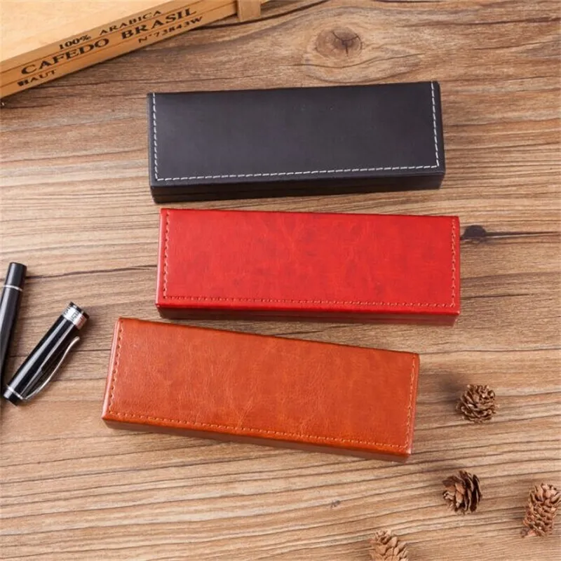 Hot Selling Creative Promotion PU Leather Pen Box Luxury Advertising Gift Pen Box With Custom Logo