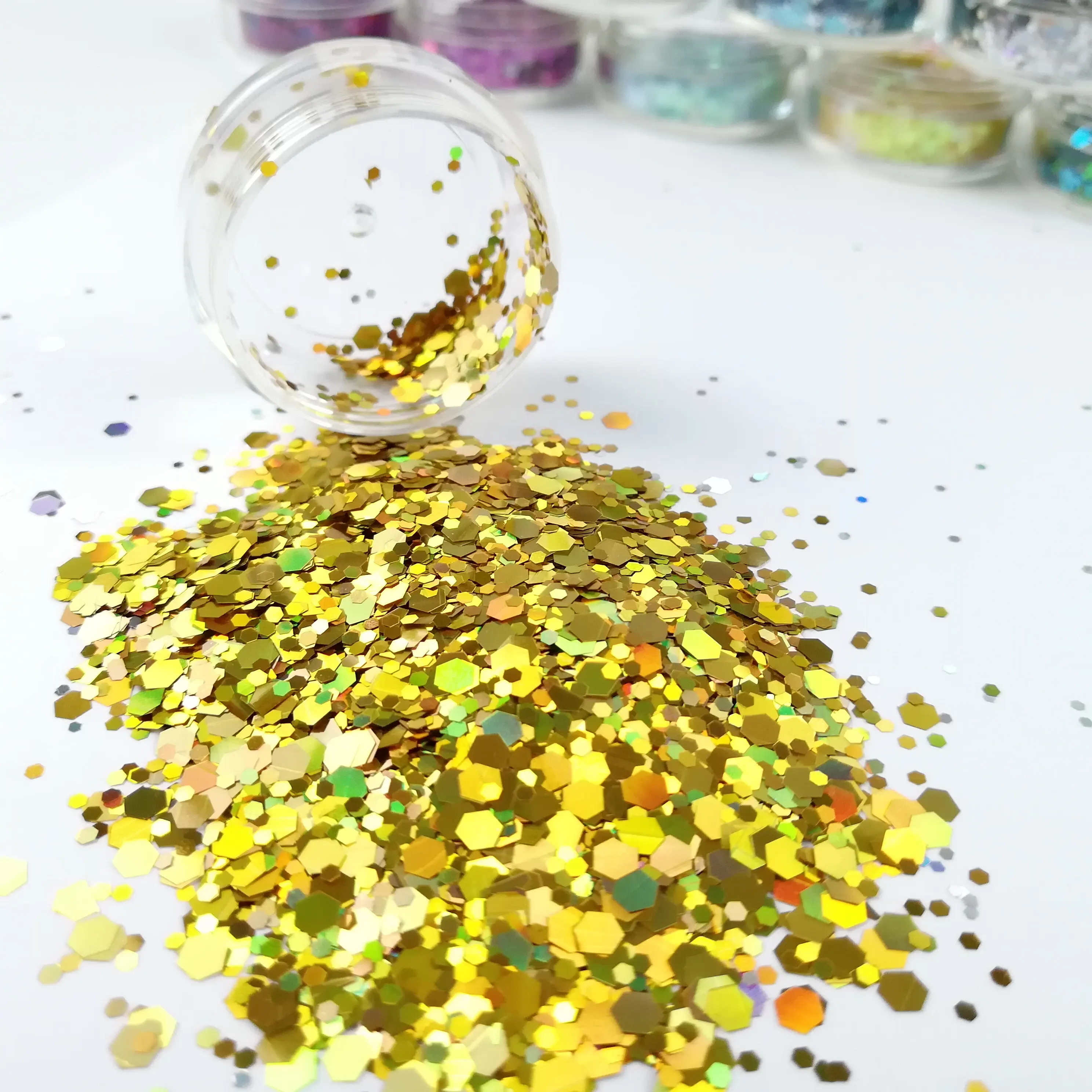 Cosmetic Grade Chunky Glitter Sequins Iridescent Flakes Glitter Powder