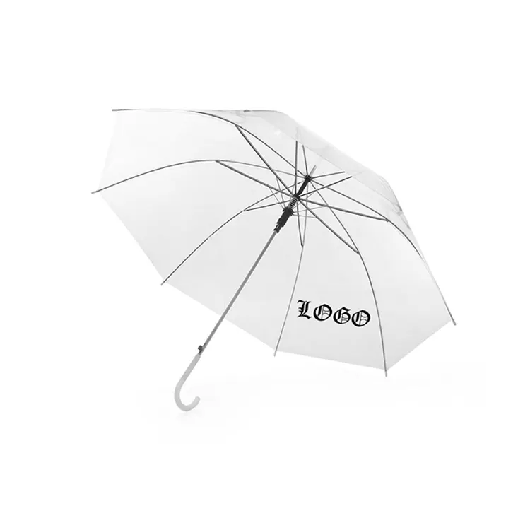 Прозрачный дешевый зонт из ПВХ для женщин