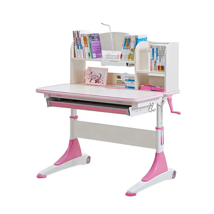 Детский учебный стол с книжным шкафом Регулируемый учебный стол пластиковый учебный складной стол