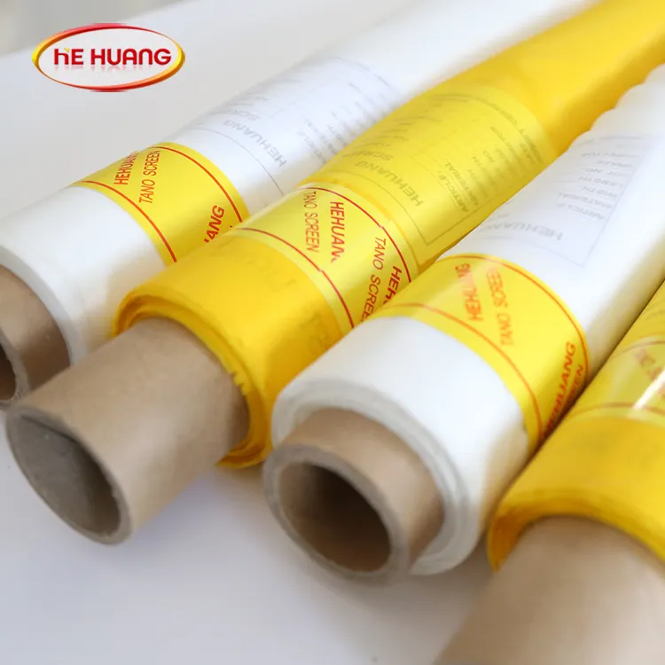 High tension 80 100 110 120 135 150 160 180 200 mesh 100% polyester silk screen printing mesh for t shirt printing