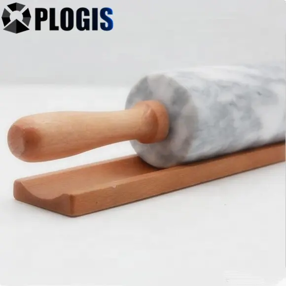 High quality marble rolling pin with wooden handle