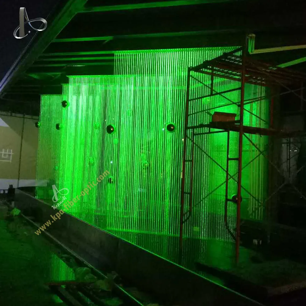 Китайская фабрика профессиональный светодиодный Водопад Оптическое волокно освещение занавеска для стены