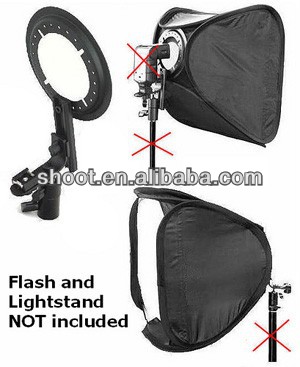 24"/60cm легко сложить горячий башмак софтбокс комплект для speedlights