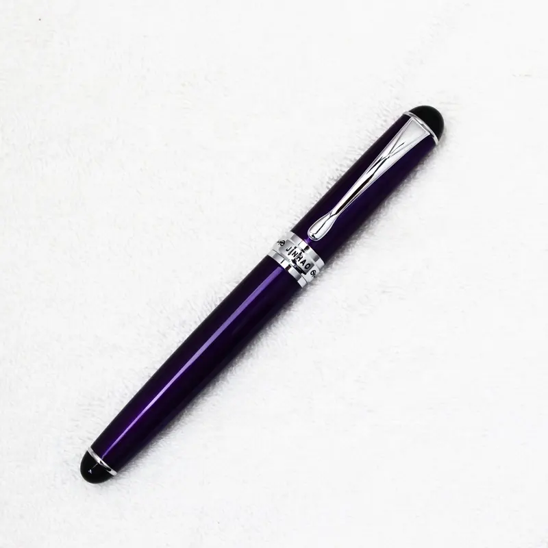 Je-56 Stock pen on sell jinhao x750 good quality calligraphy writing pen purple metal fountain pen