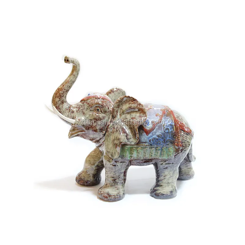 Домашний декор, оптовая продажа, статуи слона, керамическая фигурка животного