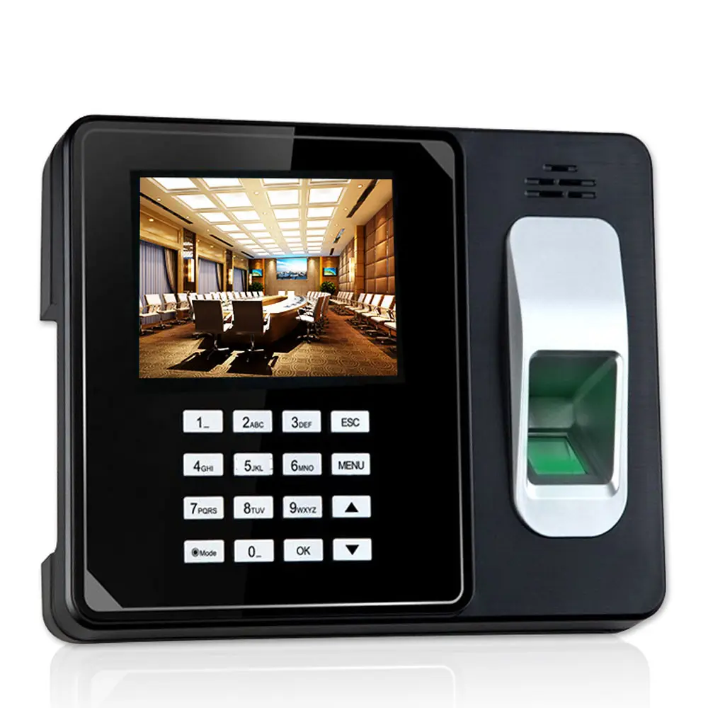 WIFI Web Based Employee Card Finger Print Track Time Clock And Recorder Machine System with Backup Battery