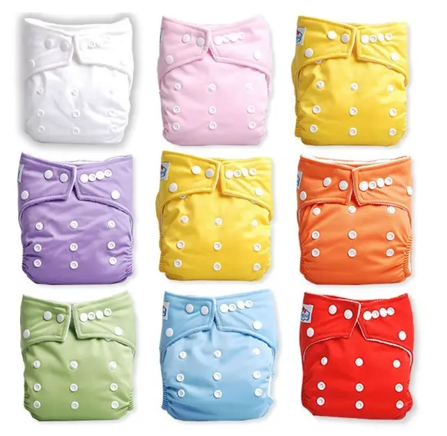 High Quality adult reusable diapers with double gussets cloth nappy for old people and disable