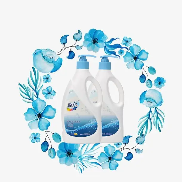 1l Factory direct sales support customized high-quality effective decontamination flower fragrance liquid soap detergent