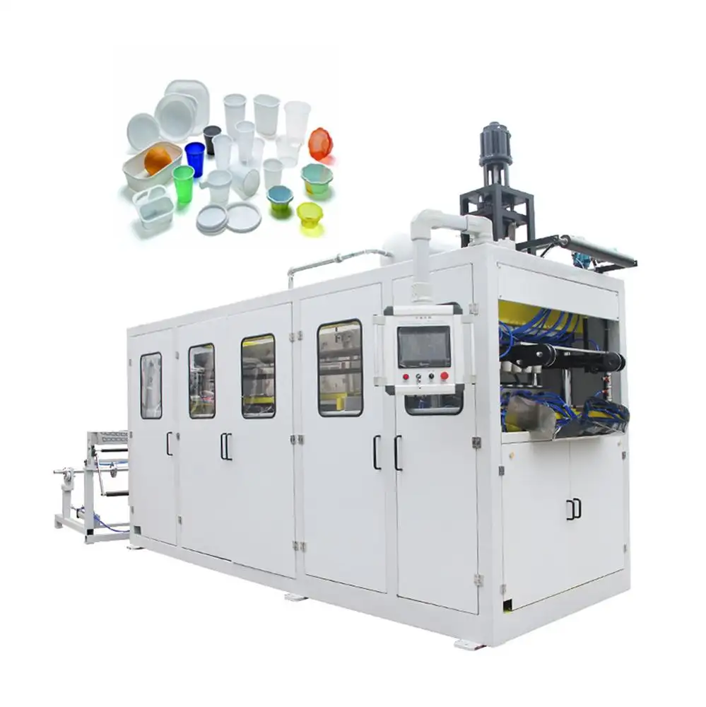 SINOPLAST Low Price Plastic Cup Thermoforming Making Machine, Machine For Making Disposable Plastic Cups Plate