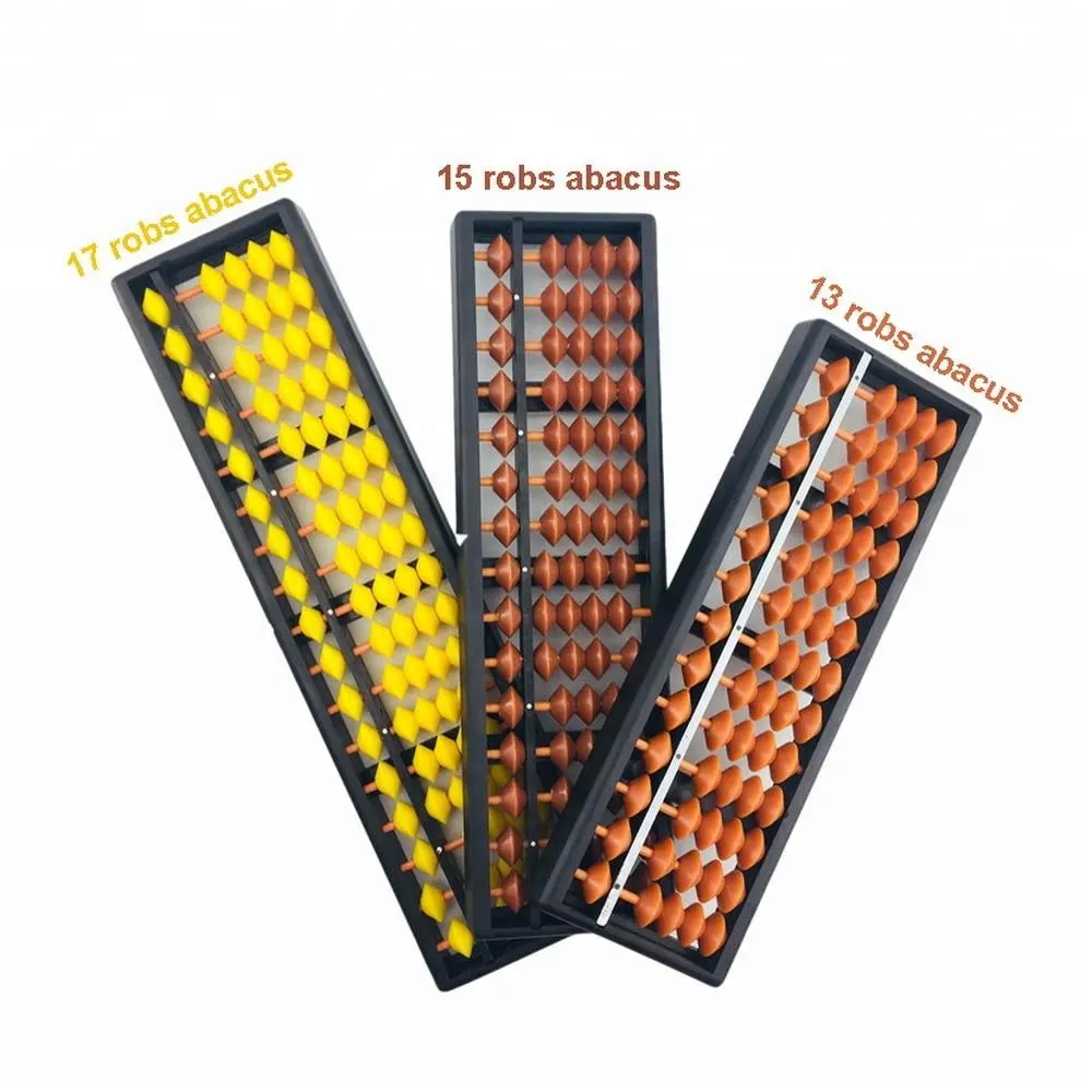 Распродажа, 13, 15, 17 стержней, пластиковая Учительская мини китайская счетная рамка Soroban Abacus