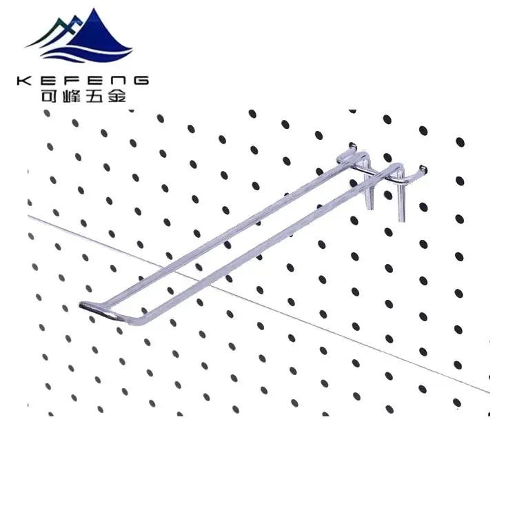 Супермаркет металла евро pegboard крюк дисплей KF-J004