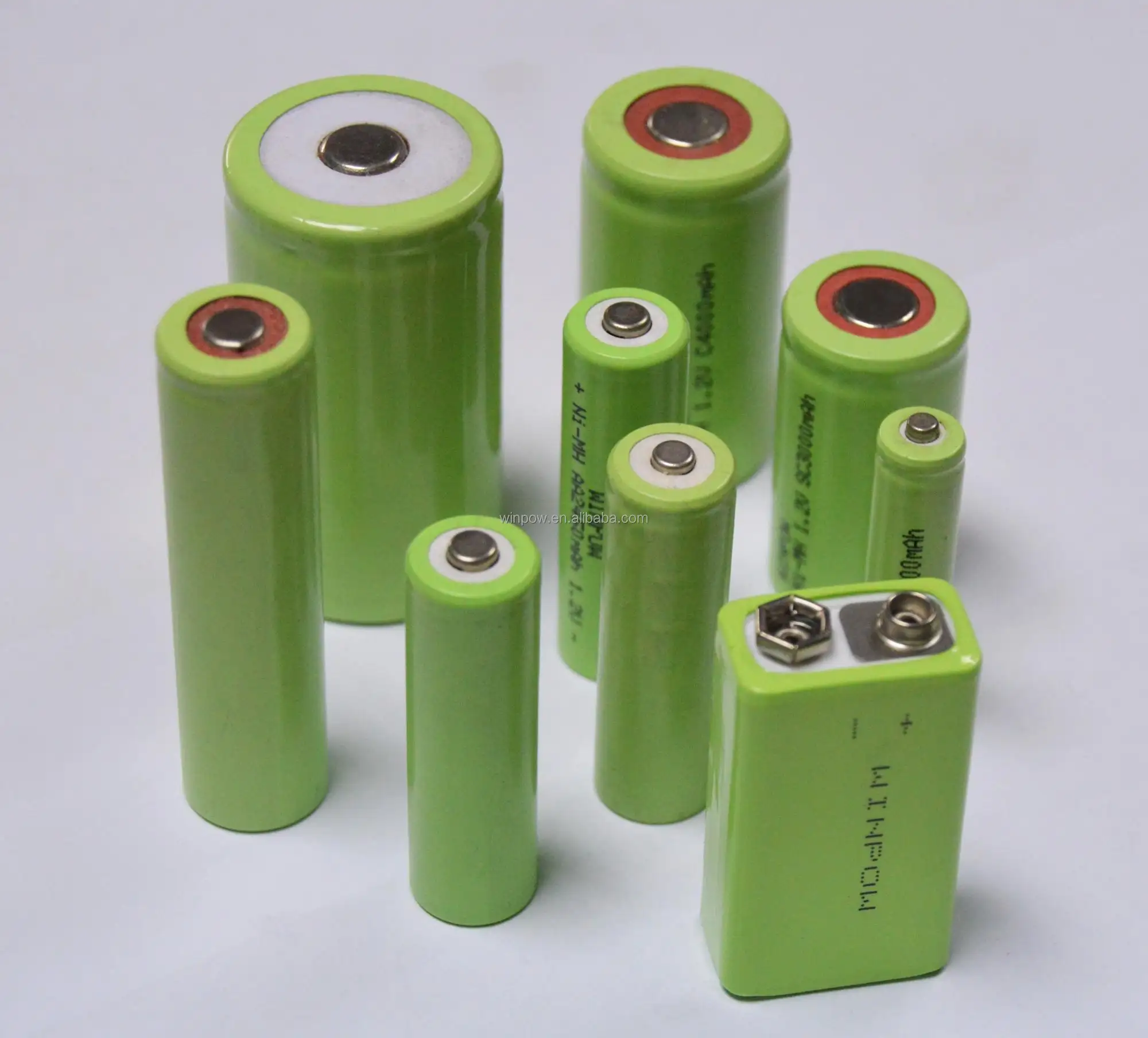 1.2v Rechargeable Nimh Battery pack AAA /AA/AAAA/C/D/SC size batteries