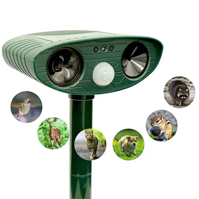 Hot sale house garden and park outdoor solar ultrasonic automatic dog cat animal repeller