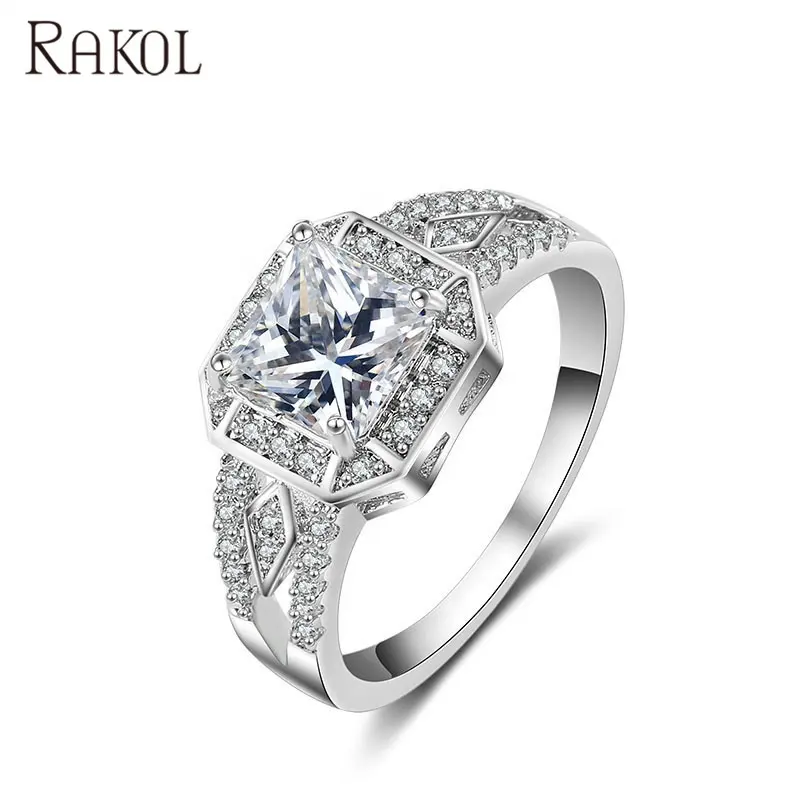Серебряные кольца с бриллиантами RAKOL RP140, обручальные кольца, мода 2020