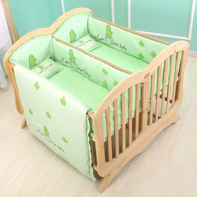 Solid Wood Material And En71 Certificate Baby Cot/Baby Cribs Twin Bed