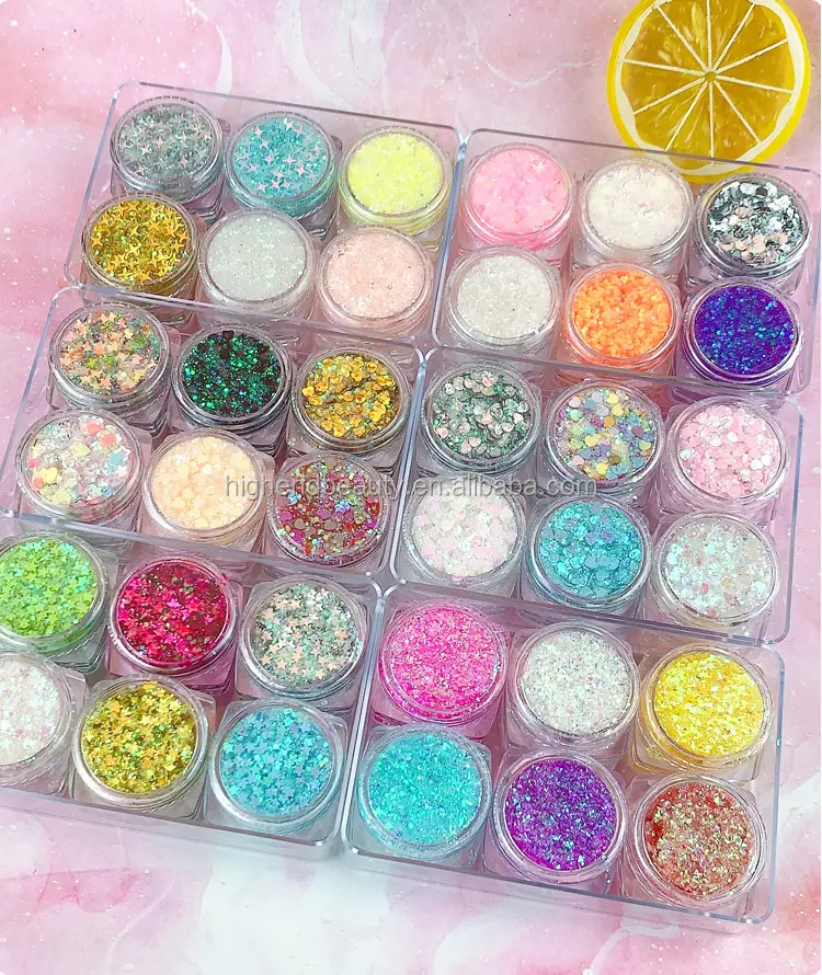 Cosmetics glitter pigments loose eyeshadow powder face glitter loose powder nail glitter shimmering white shiny eyeshadow small