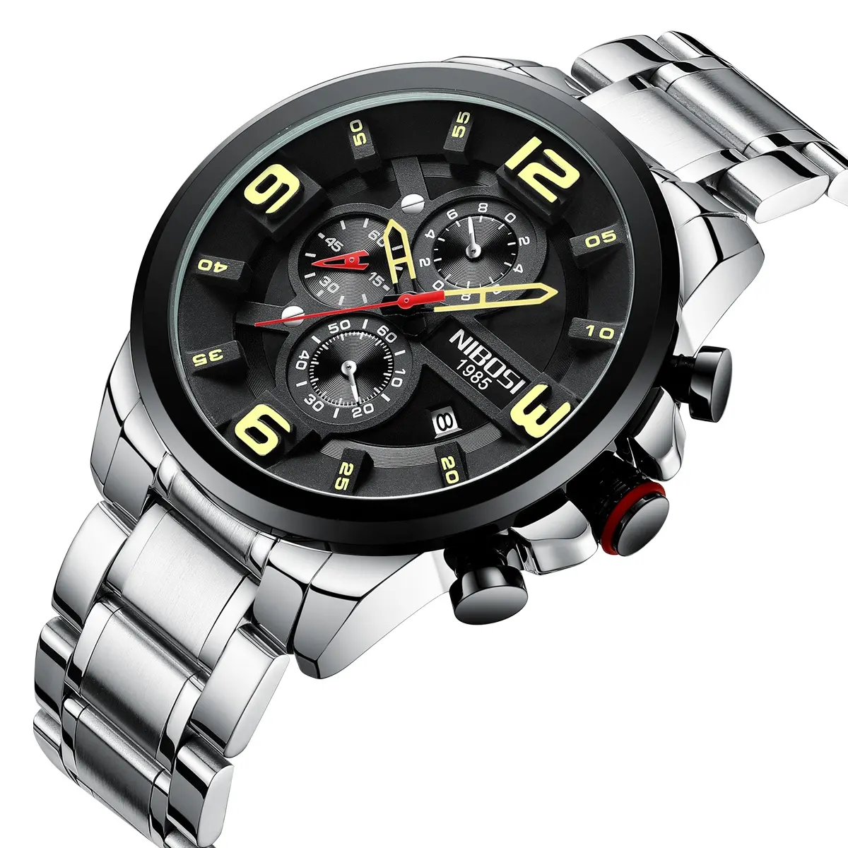 NIBOSI 2336 мужские часы Reloj Hombre мужские часы Топ бренд Роскошные Кварцевые часы большой циферблат спортивные водонепроницаемые Relogio Masculino Saat
