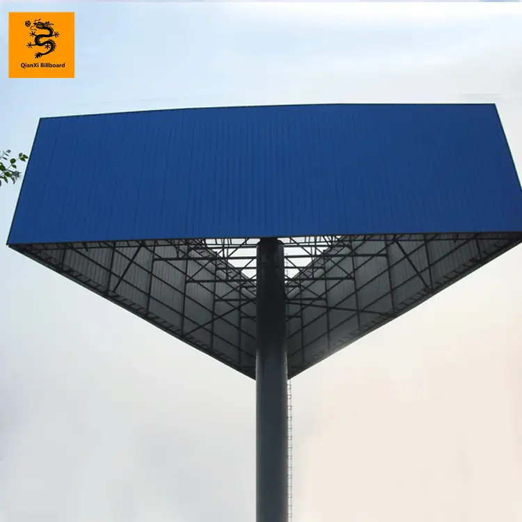 Best quality outdoor unipole billboard design hoarding poster structure manufacturer