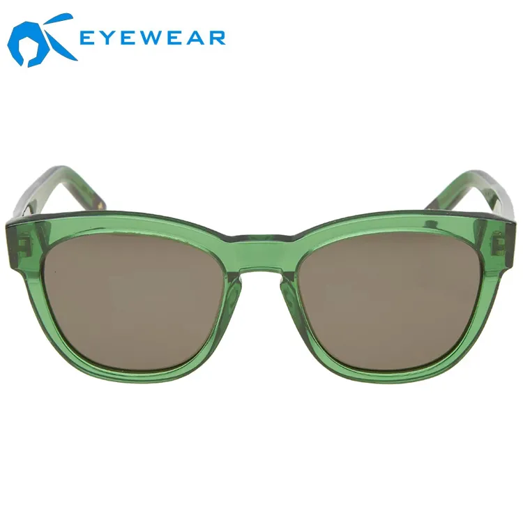 Trending Hot Eyewear Products Newest Designer Brand Clear Green Acetate Sunglasses 2020