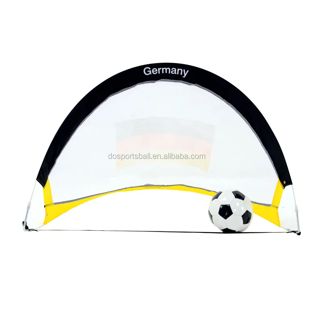 Portable foldable pop up net soccer goal net