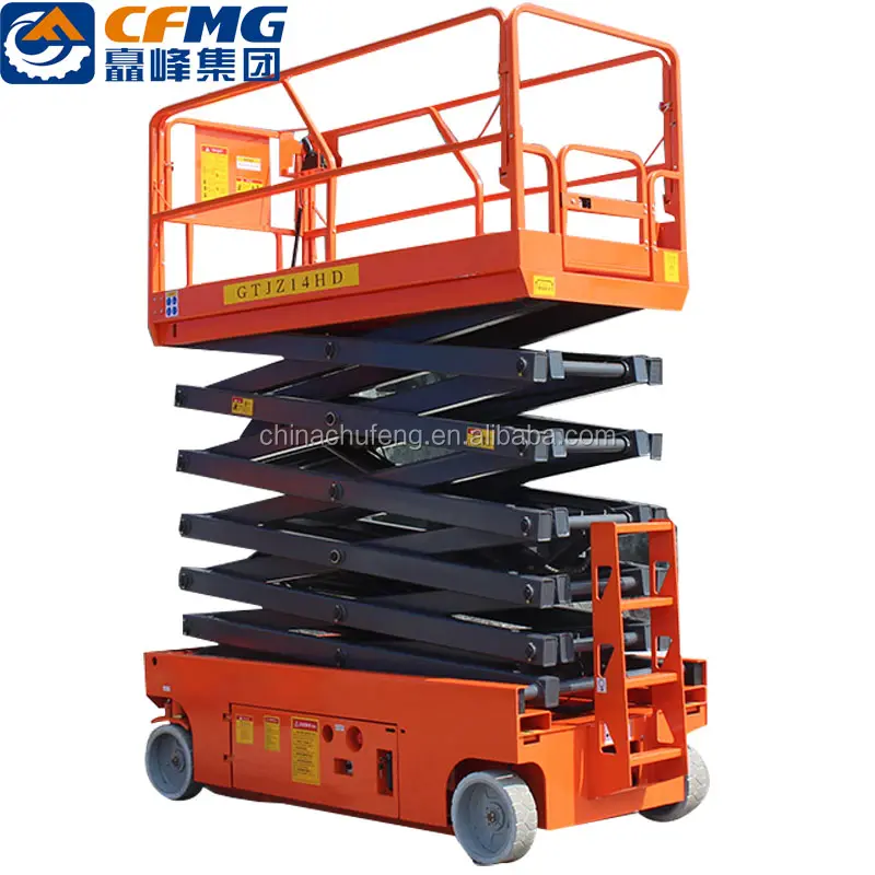 6-14m EN280 Electric scissor lift man lifter china aerial work platform/plataforma elevadora scissor lift manufacturer