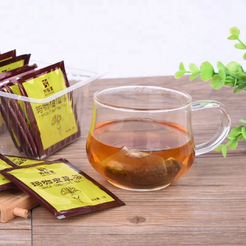 OEM дизайн, частная марка, Maca Energy tonic tea Maca Cordyceps, производитель чая для мужчин, энергетические чайные пакетики