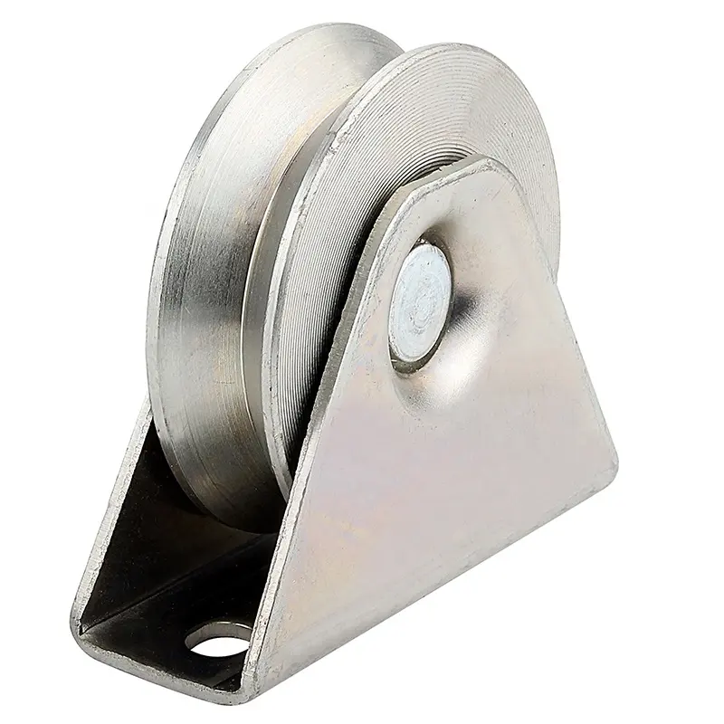 rueda de la puerta deslizante,Galvanised Wheel with interior Support Bracket V Groove,single bearing for sliding gate