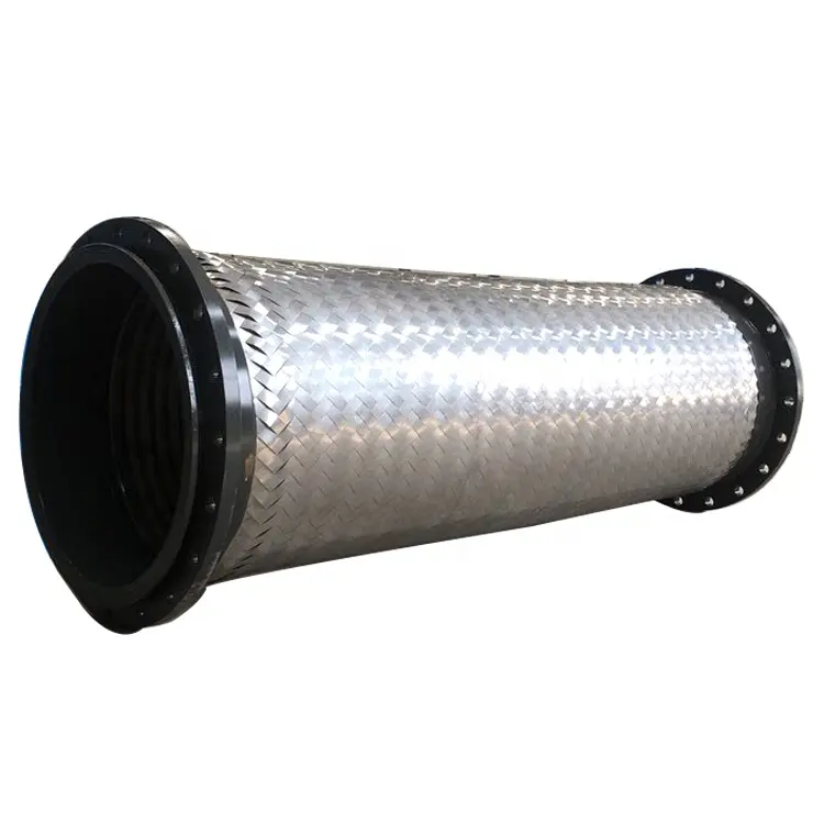 DN600 carbon steel flange connection flexible SS304 corrugated braided metal hose