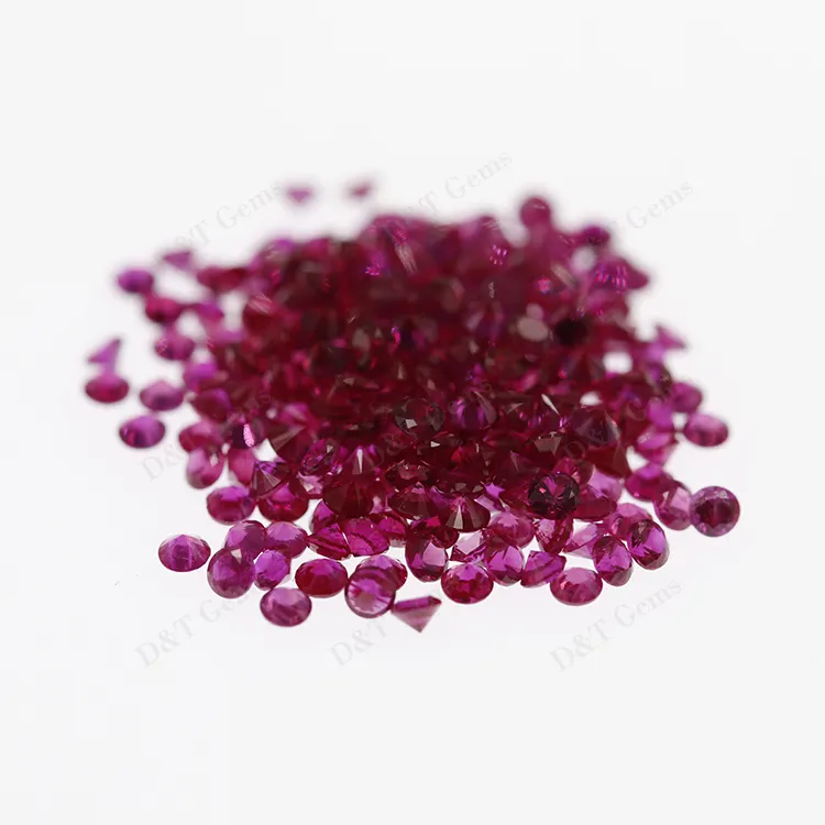 wholesale machine cut 1.0mm natural dark red ruby stone price per carat