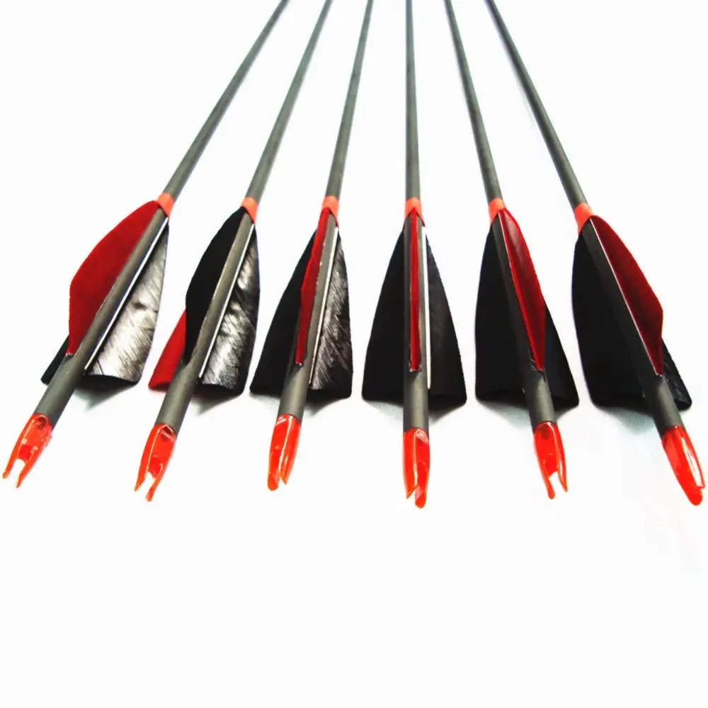High quality carbon shaft arrow with turkey feather