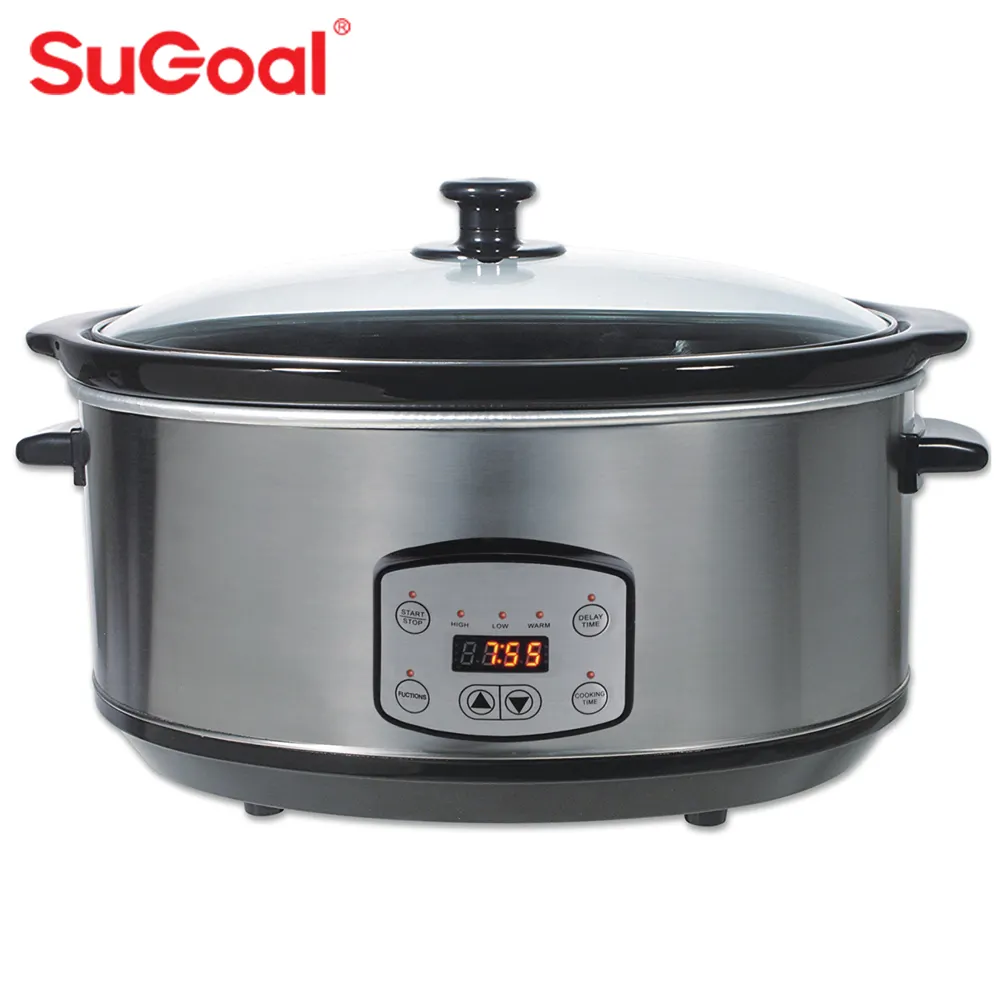 3.5L/4.5L/6.5L Capacity 200W Slow Cooker With Ceramics Inner Pot 3 Speed Setting