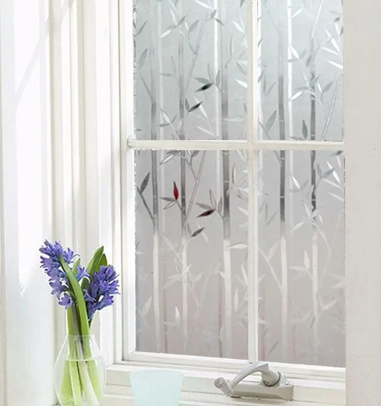 3d bamboo self adhesive window shade film from manufacture