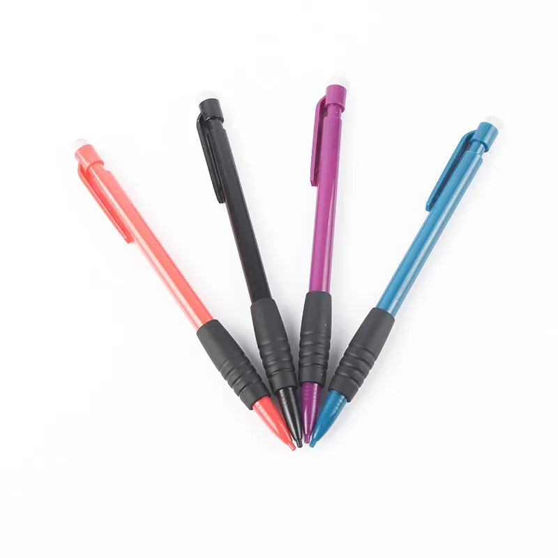 Free Sample 0.5mm or 0.7mm promotional Mechanical Pencils for school & office write pen with rubber handle grips NO.622