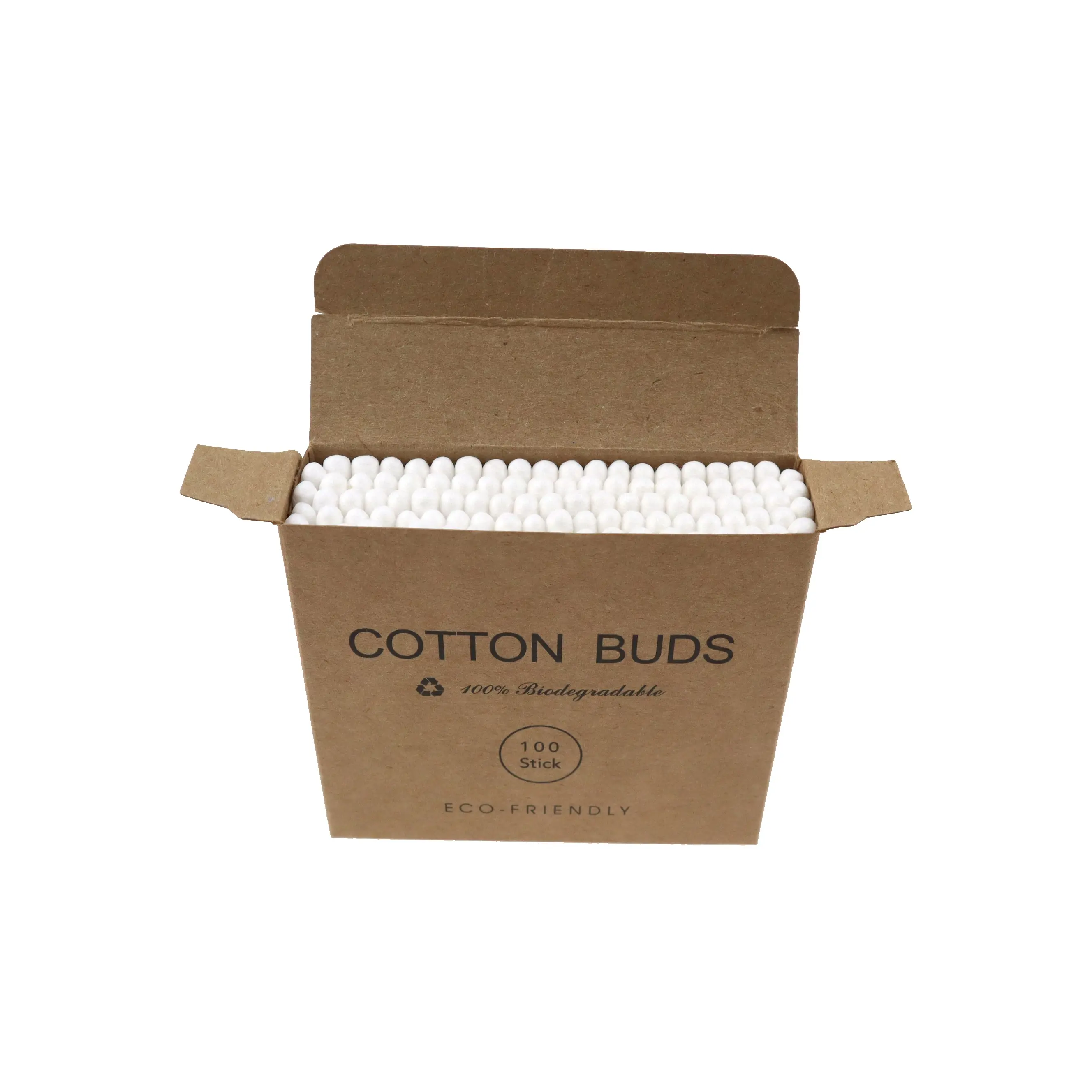 OEM paper box eco friendly 100pcs bamboo stick cotton buds