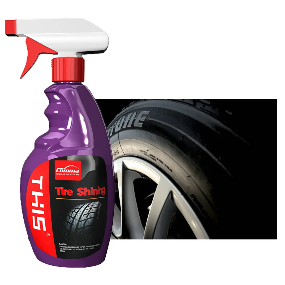 New Safe Formula car wash equipmentBest Tire Shine Polish Spray Black silicone tire shine spray