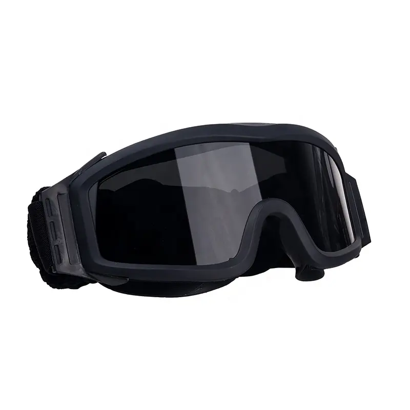 Очки MZJ Optics для охоты, тактические Спортивные очки с защитой от ветра и пыли, пластиковые очки черного цвета