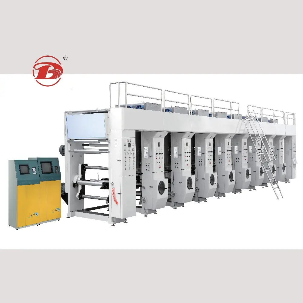 6 color 800mm width General Rotogravure Printing Machine