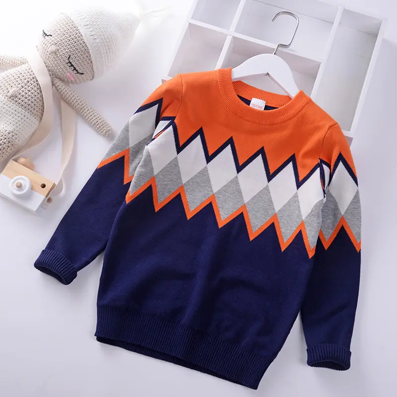 Детский свитер с длинным рукавом, Осень-зима 2018, новый свитер для мальчиков
