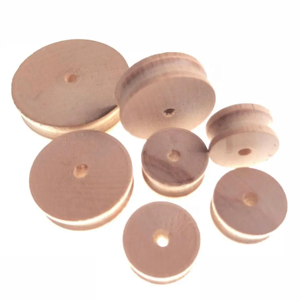 20mm, 30mm, 40mm, 50mm birch wooden wheel ,wood pulley, craft accessory for kids toy