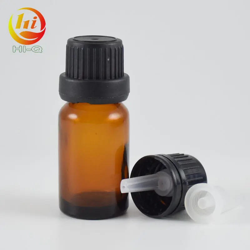 Top sale amber glass essential oil bottle with screw cap stopper 10ml glass vial