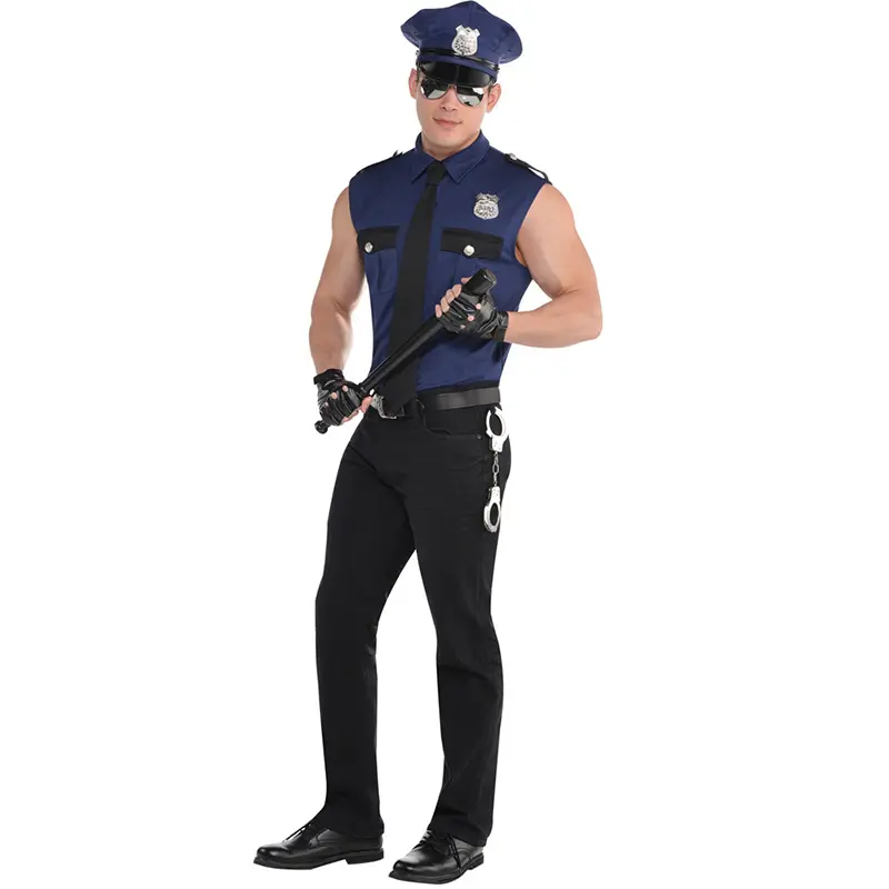 Factory hot sale sexy cop costumes for men