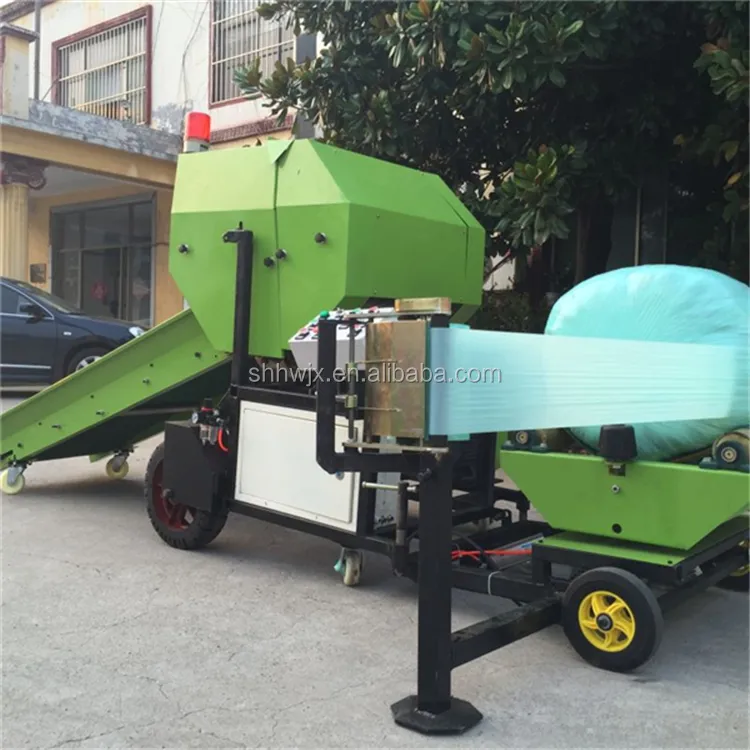 round Dry Hay Fodder Baler Corn Stalks Silage Baling Machine With Film Wrapper For Sales - Buy Mini Hay Baler Machine