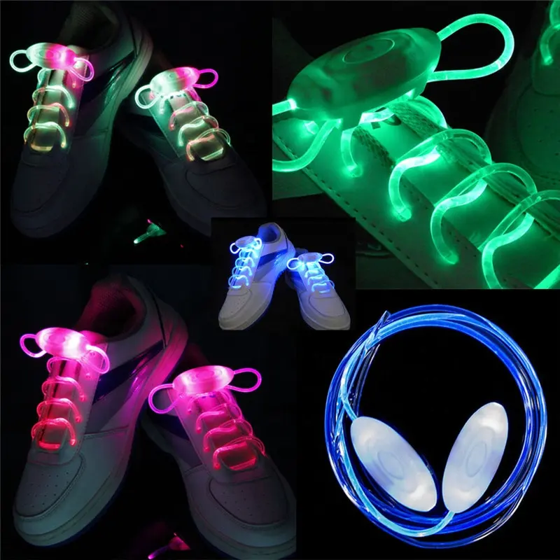 Модные светящиеся светодиодные шнурки, праздничные светящиеся шнурки для мальчиков и девочек, много цветов