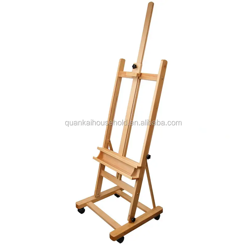 Sturdy Bamboo Adjustable H-frame Artist Easel